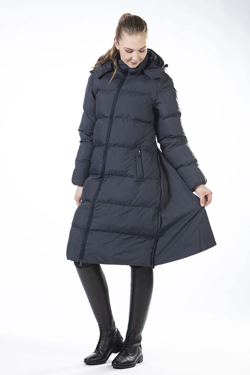 HKM Preston Long Coat Womens in Dark Blue-5